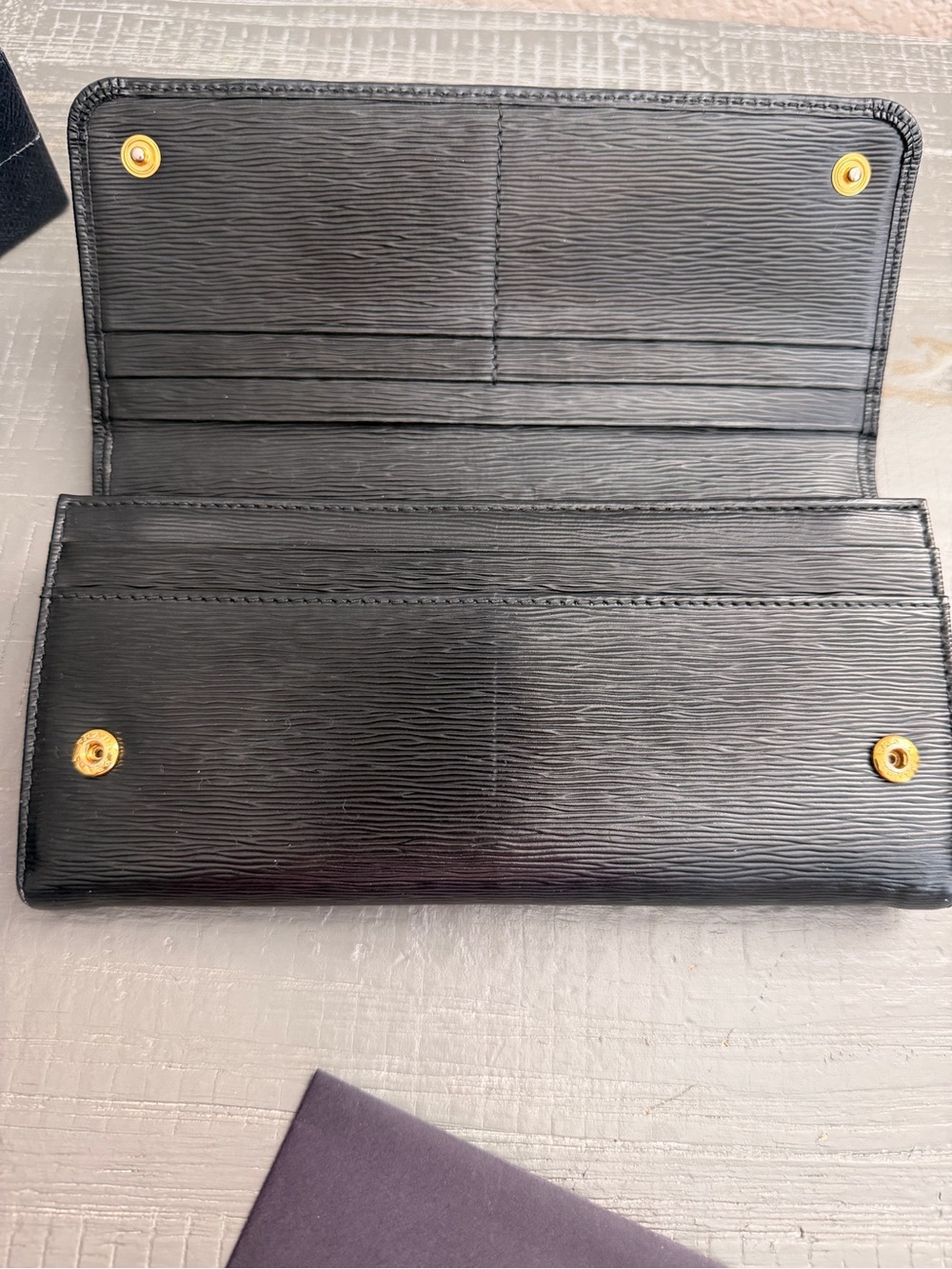 Prada Black Saffiano Leather Continental Wallet with Card ID Holder - Picture 4 of 12